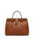 Brown embossed  leathe tote bag