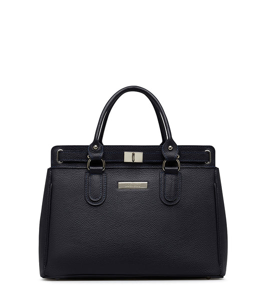 Blue embossed  leathe tote bag