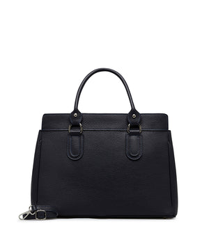 Blue embossed  leathe tote bag