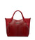 Borsa tote bordeaux in pelle stampata