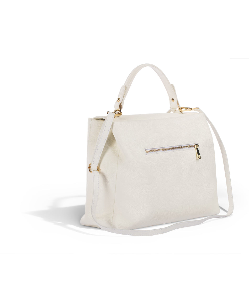 White leather hand bag – Loriblu.com
